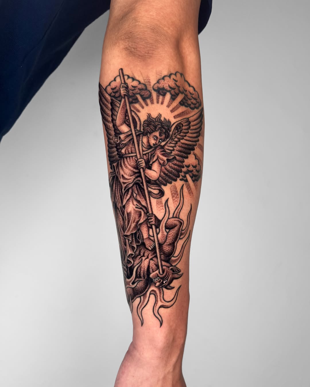 Tattoo by @jae_tatt — black_and_grey, dotwork
