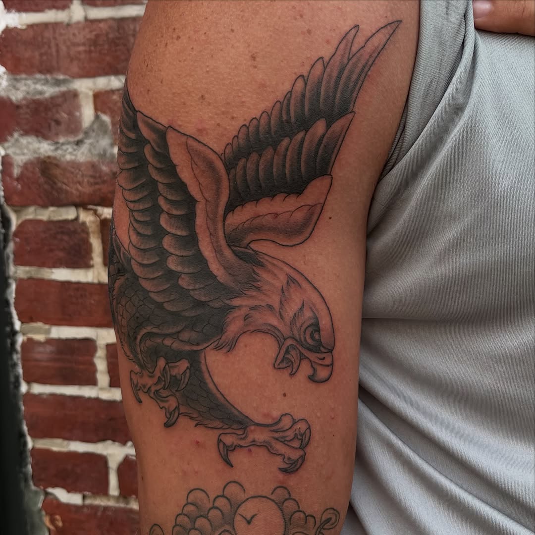 Tattoo by @adamhabecker — american_traditional, black_and_grey