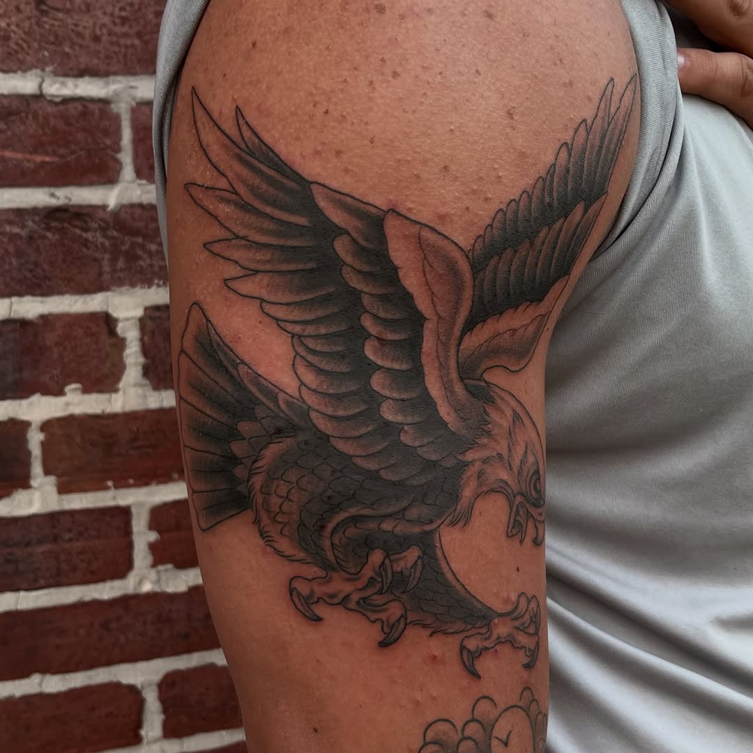 Tattoo by @adamhabecker — american_traditional, black_and_grey