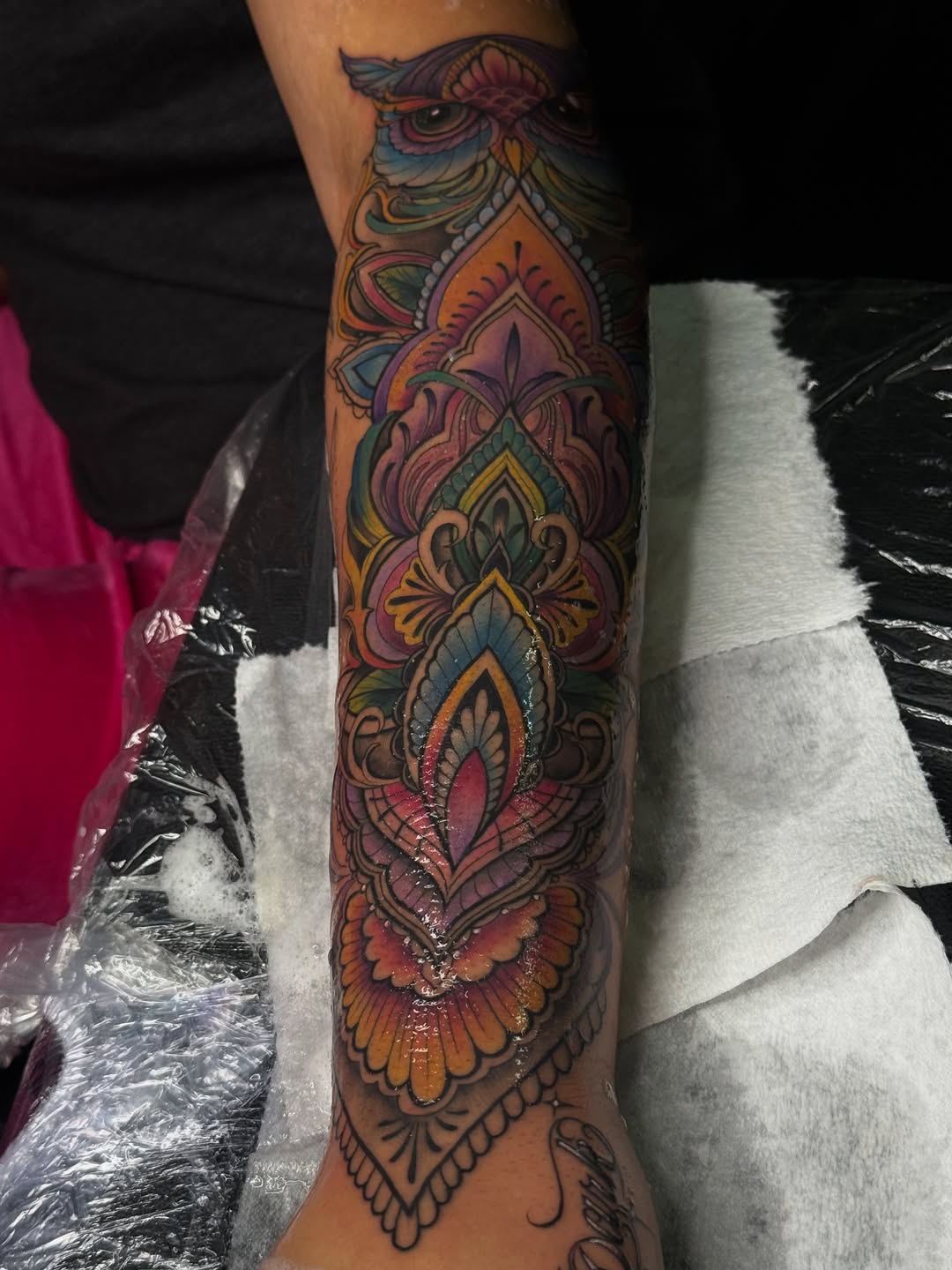 Tattoo by @tattedbytrinn — ornamental, black_and_grey