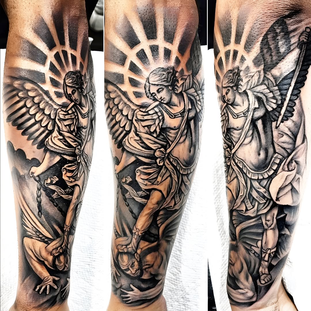 Tattoo by @eljosetattoo — realism, black_and_grey
