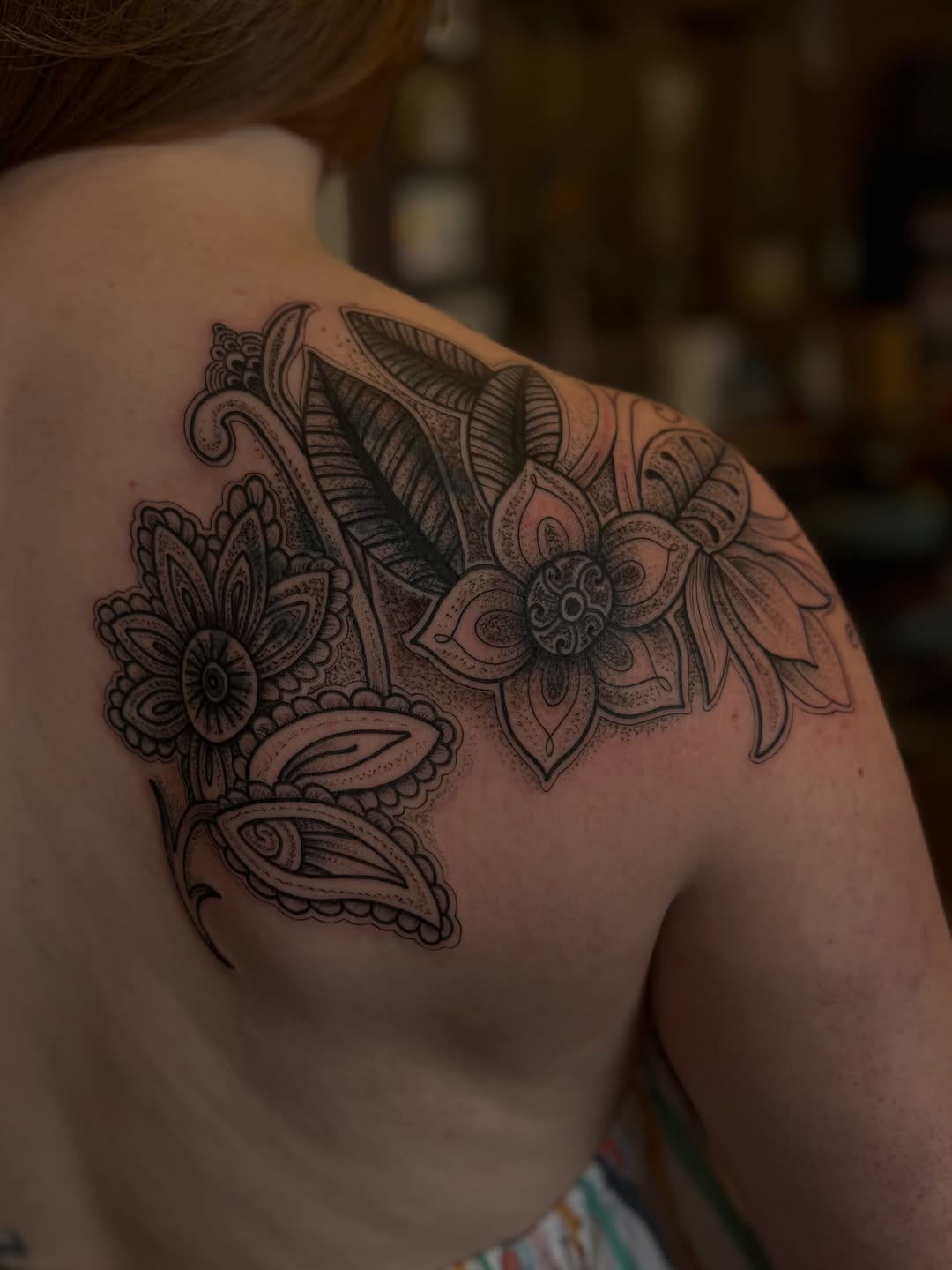 Tattoo by @beckiwilson — dotwork, ornamental