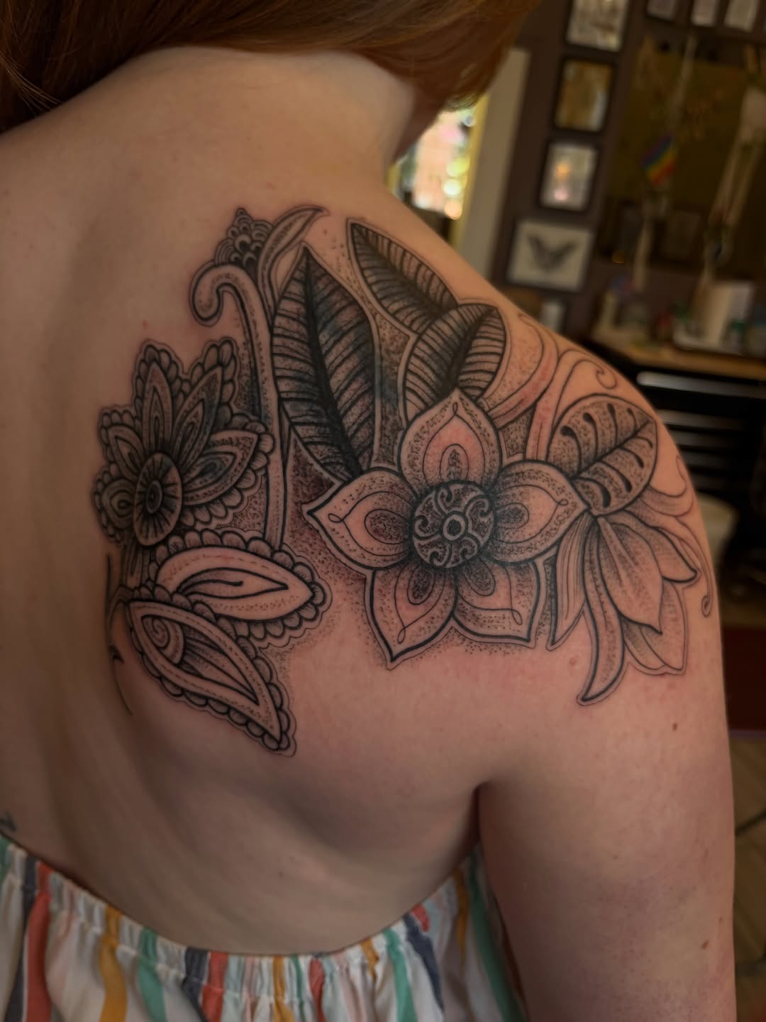 Tattoo by @beckiwilson — dotwork, ornamental