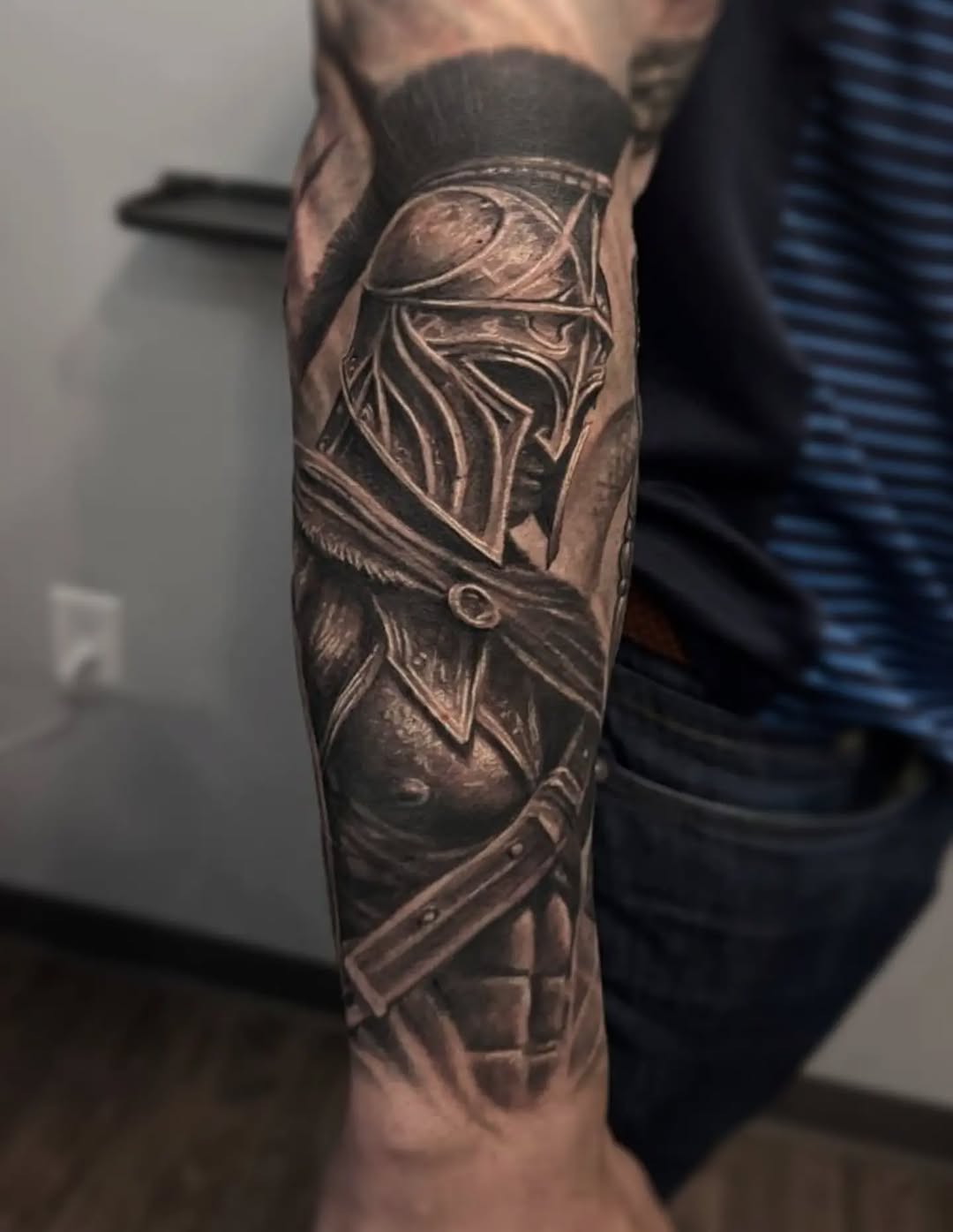 Tattoo by @tokarev_igor_tattoo β realism, black_and_grey
