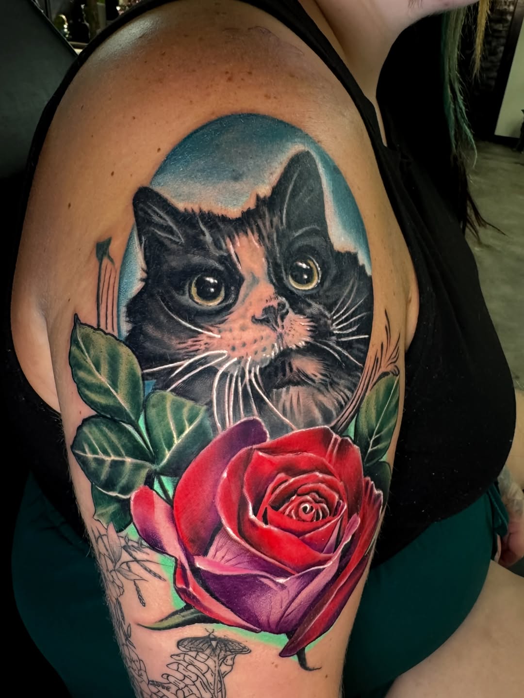 Tattoo by @scuba.steve.tattoos — realism, black_and_grey