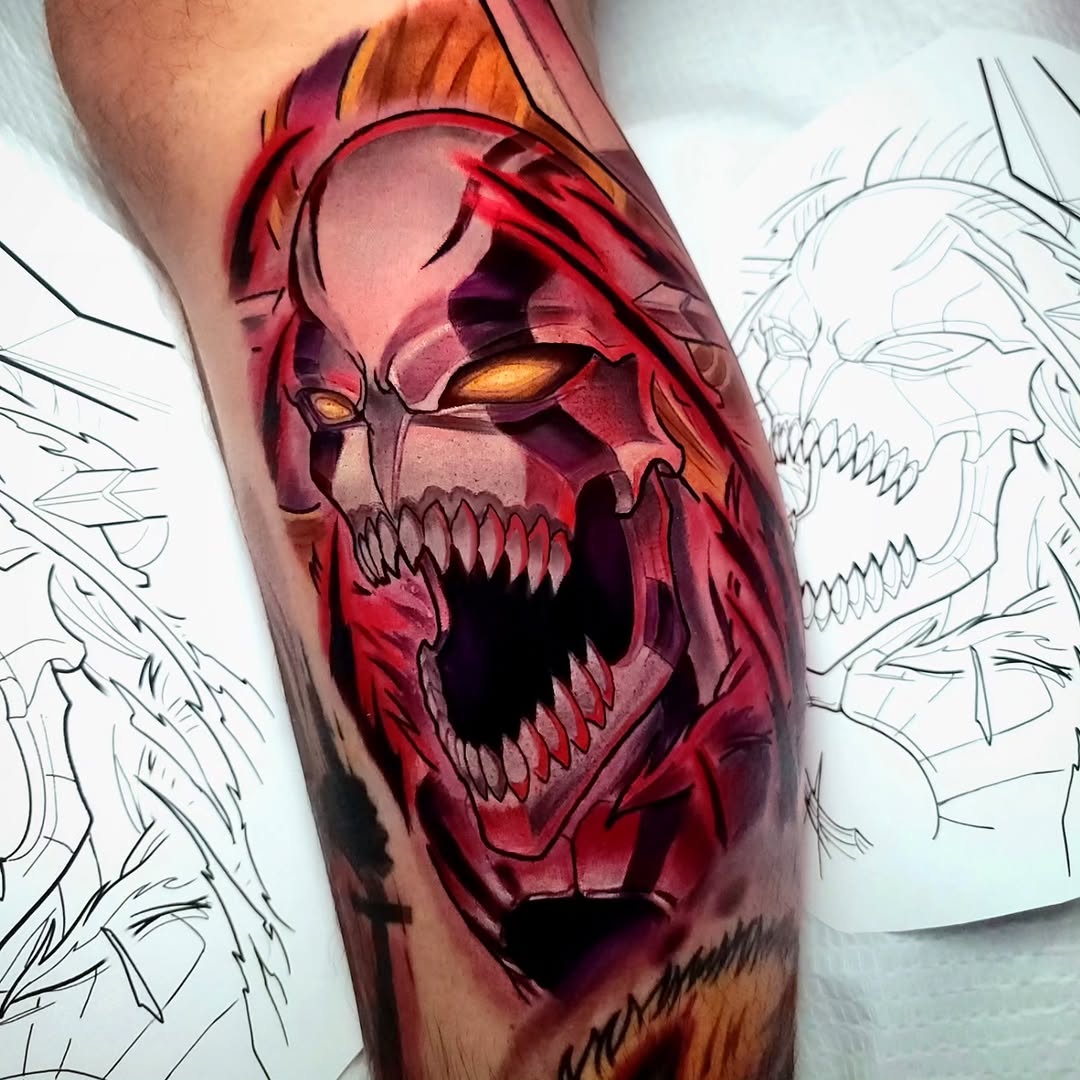 Tattoo by @m.truthtattoos — anime, trash_polka