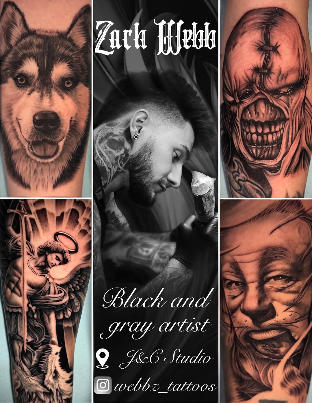 Tattoo by @webbz_tattoos — realism, black_and_grey