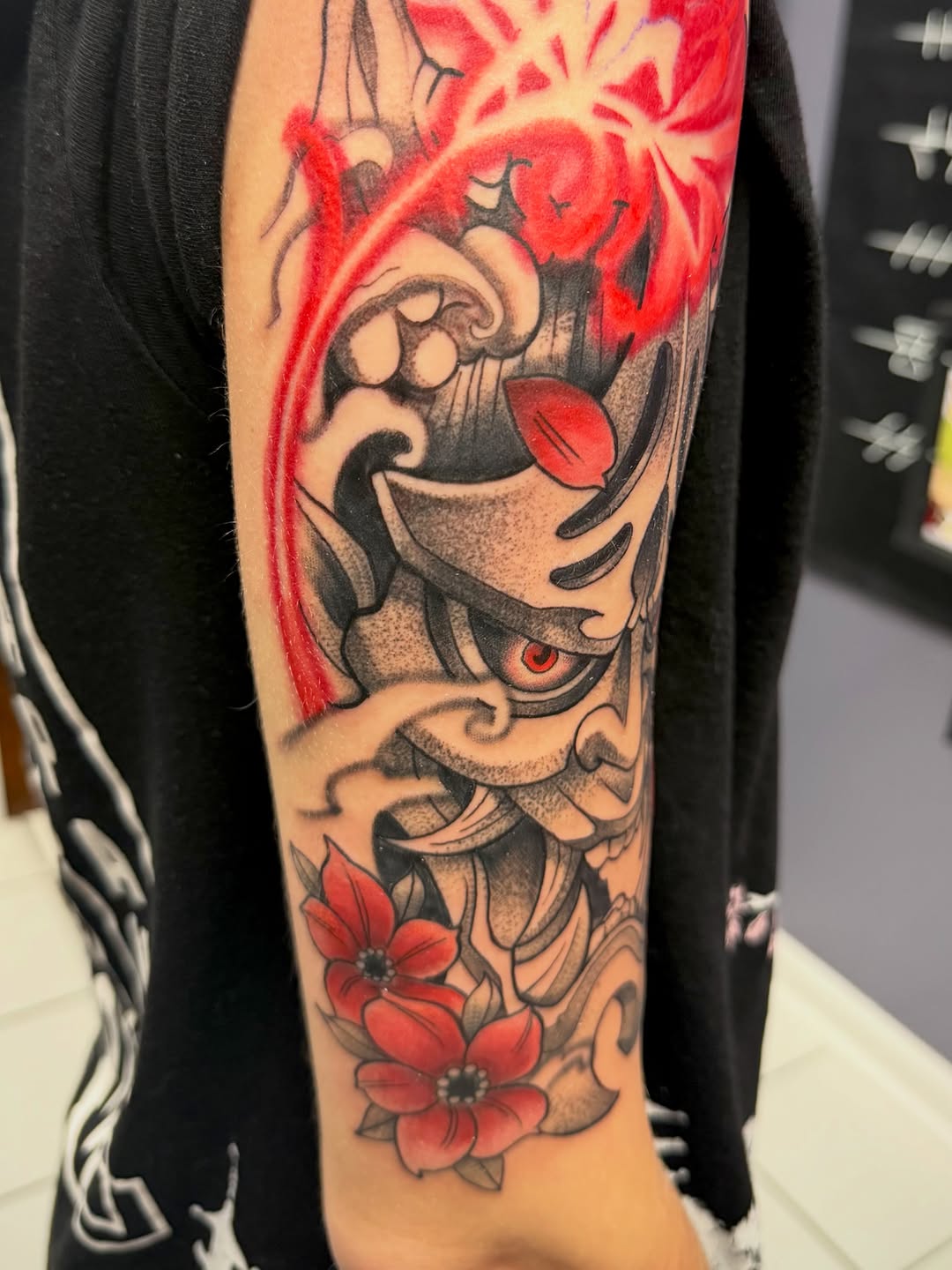 Tattoo by @madx.ink — japanese_irezumi, black_and_grey