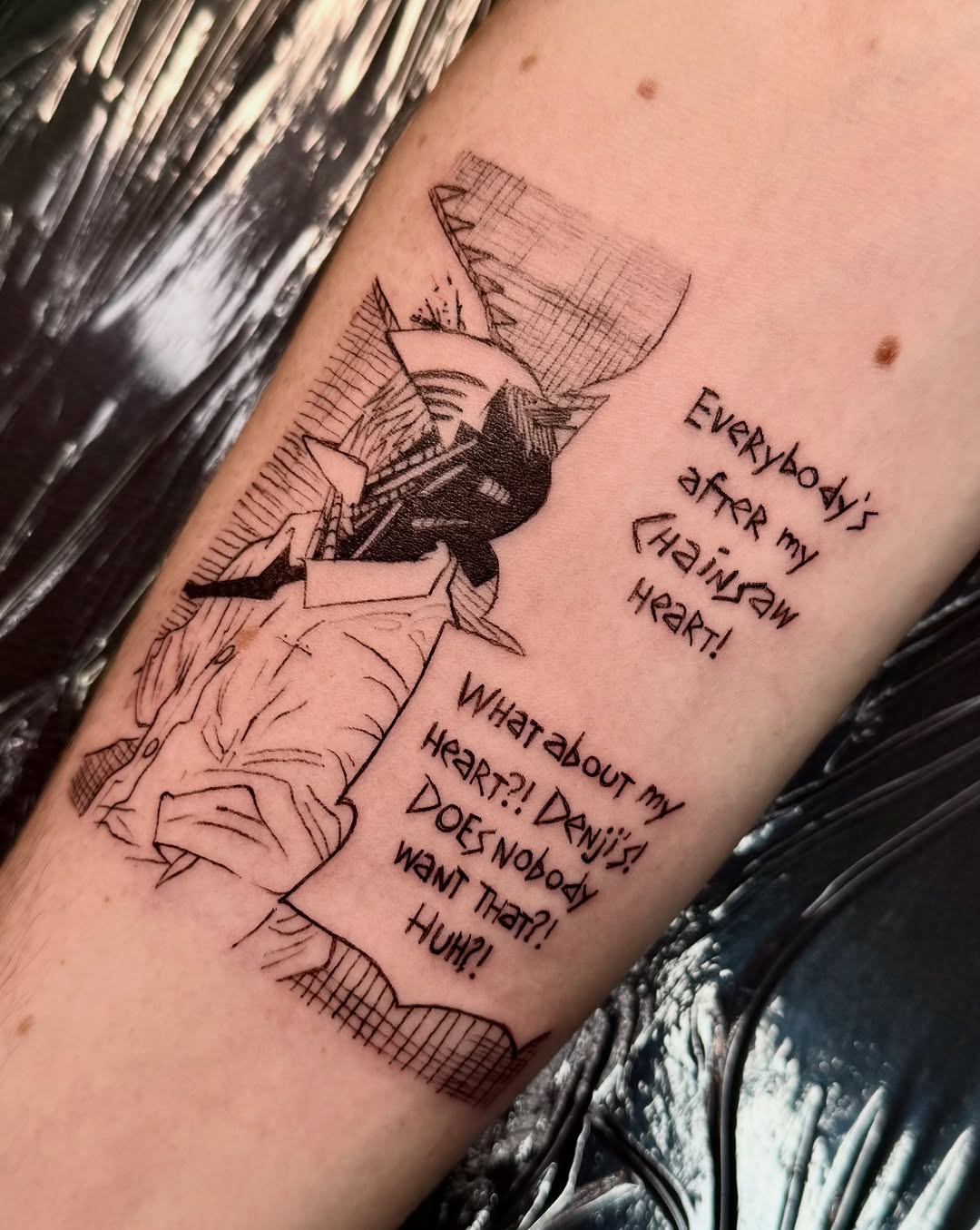Tattoo by @keybluetattoo — lettering_script, illustrative