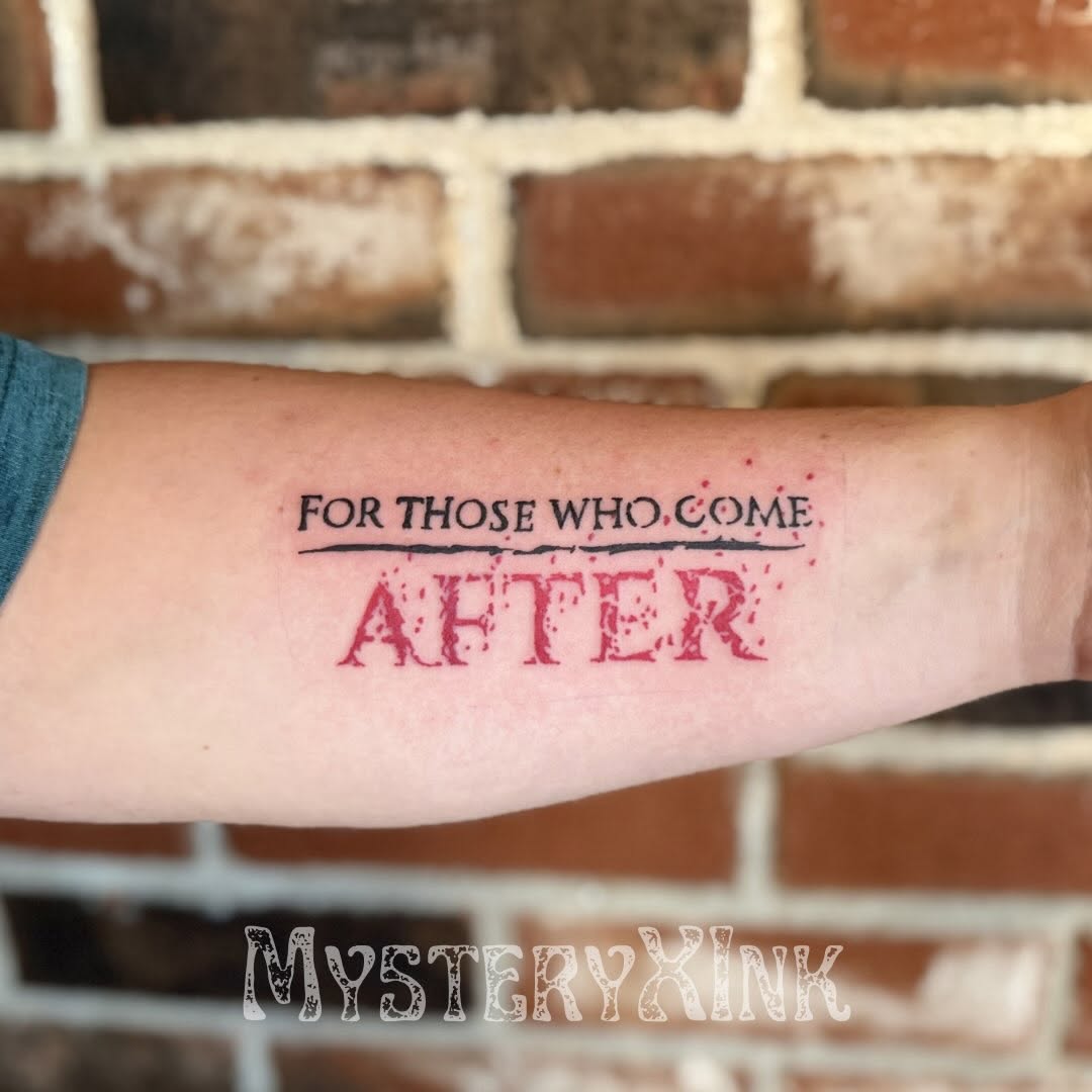 Tattoo by @mysteryxink — lettering_script
