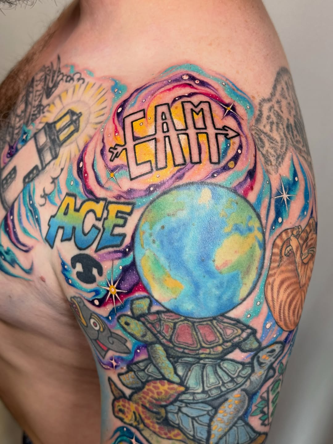 Tattoo by @larkrestattoos — new_school, realism