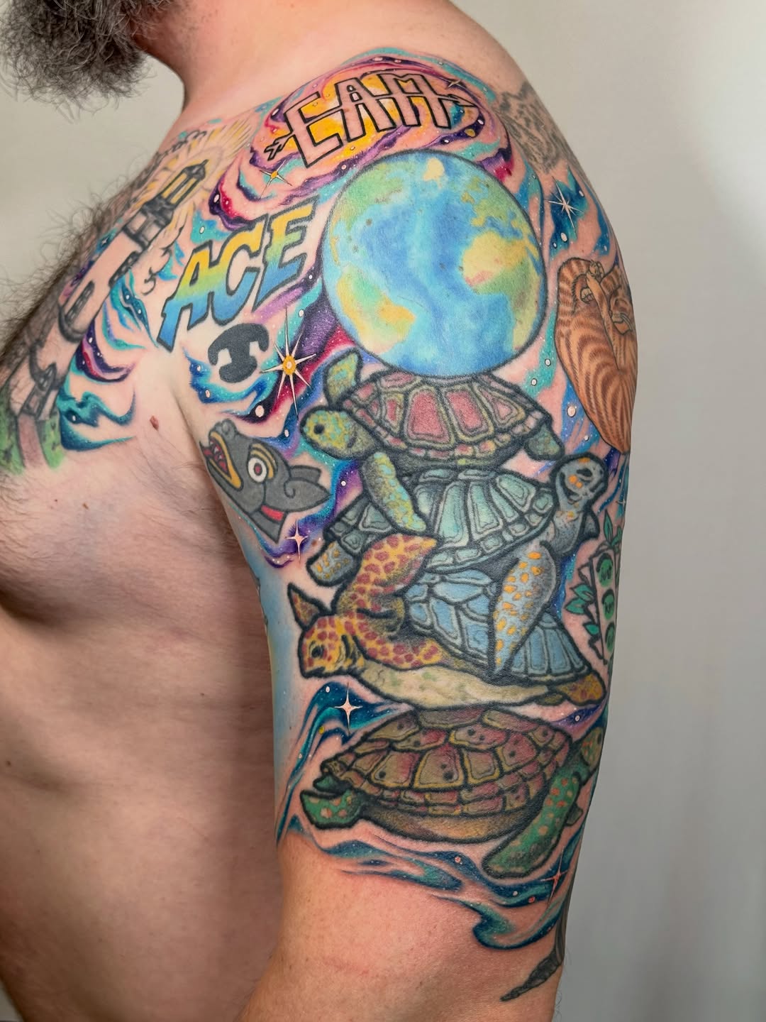 Tattoo by @larkrestattoos — new_school, illustrative