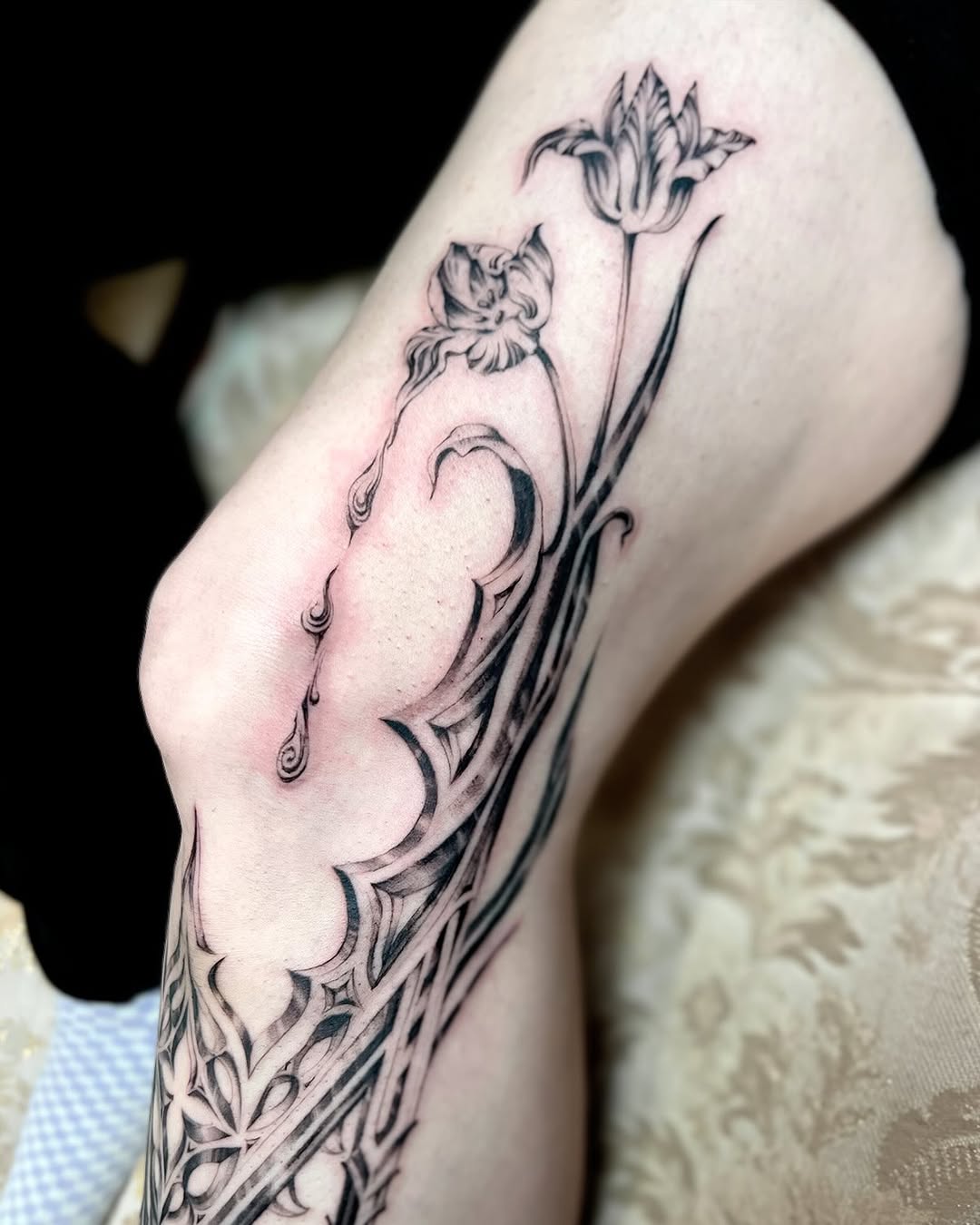 Tattoo by @inklore_ β black_and_grey, ornamental