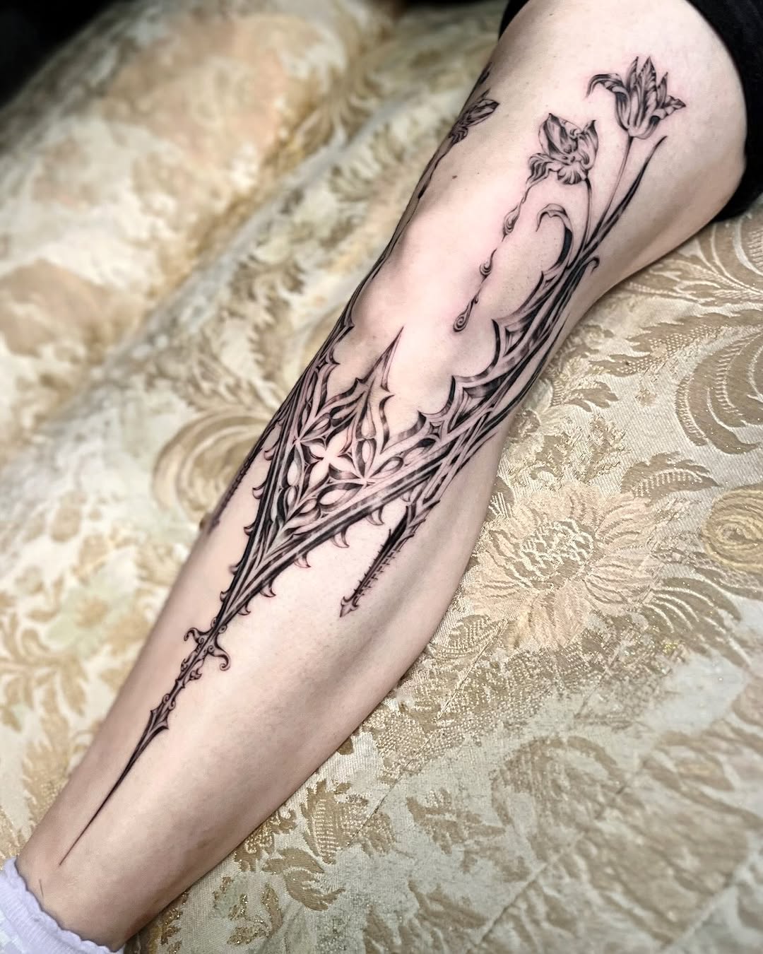 Tattoo by @inklore_ β black_and_grey, ornamental