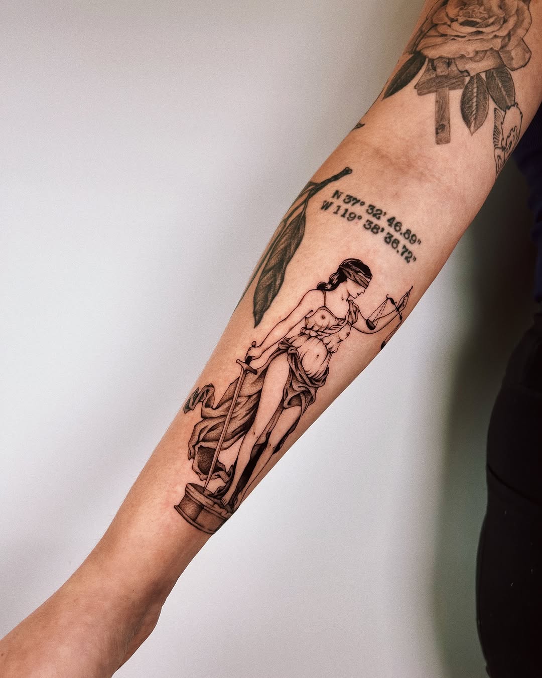 Tattoo by @ibuylemurs — black_and_grey, realism