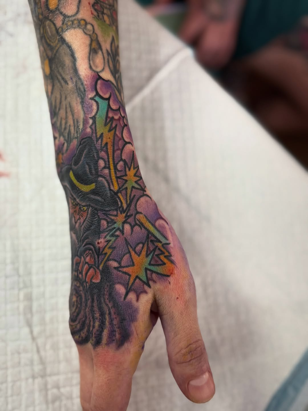 Tattoo by @shesarudemisfit — new_school, trash_polka