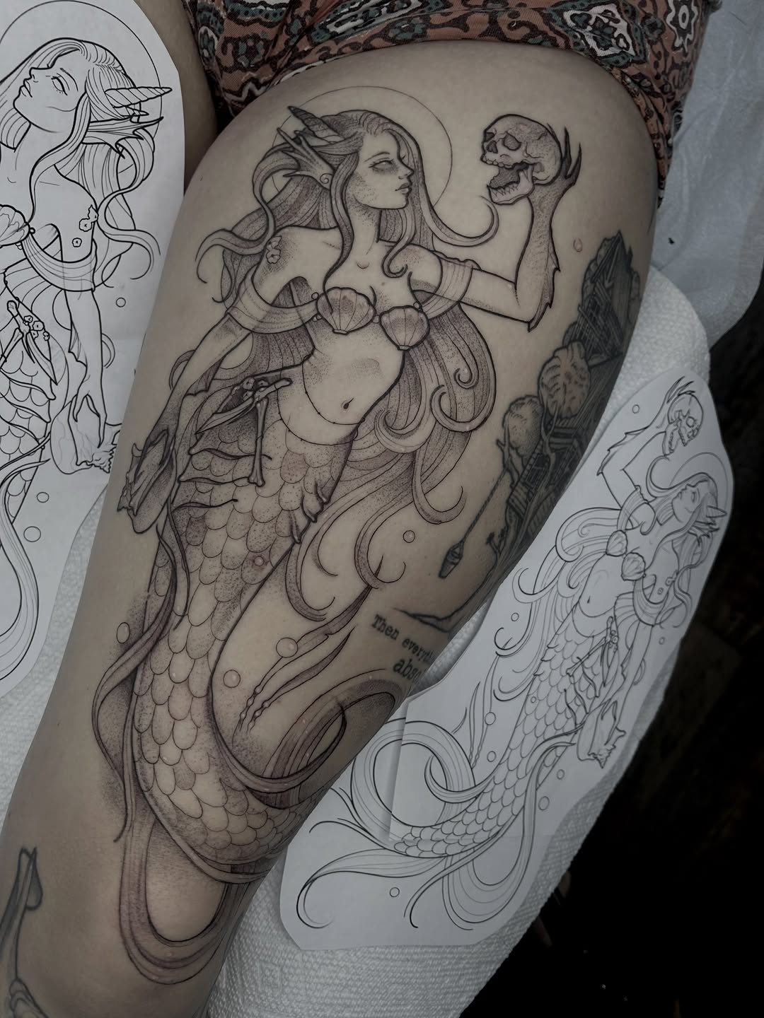 Tattoo by @lovelytattooing — fine_line, black_and_grey