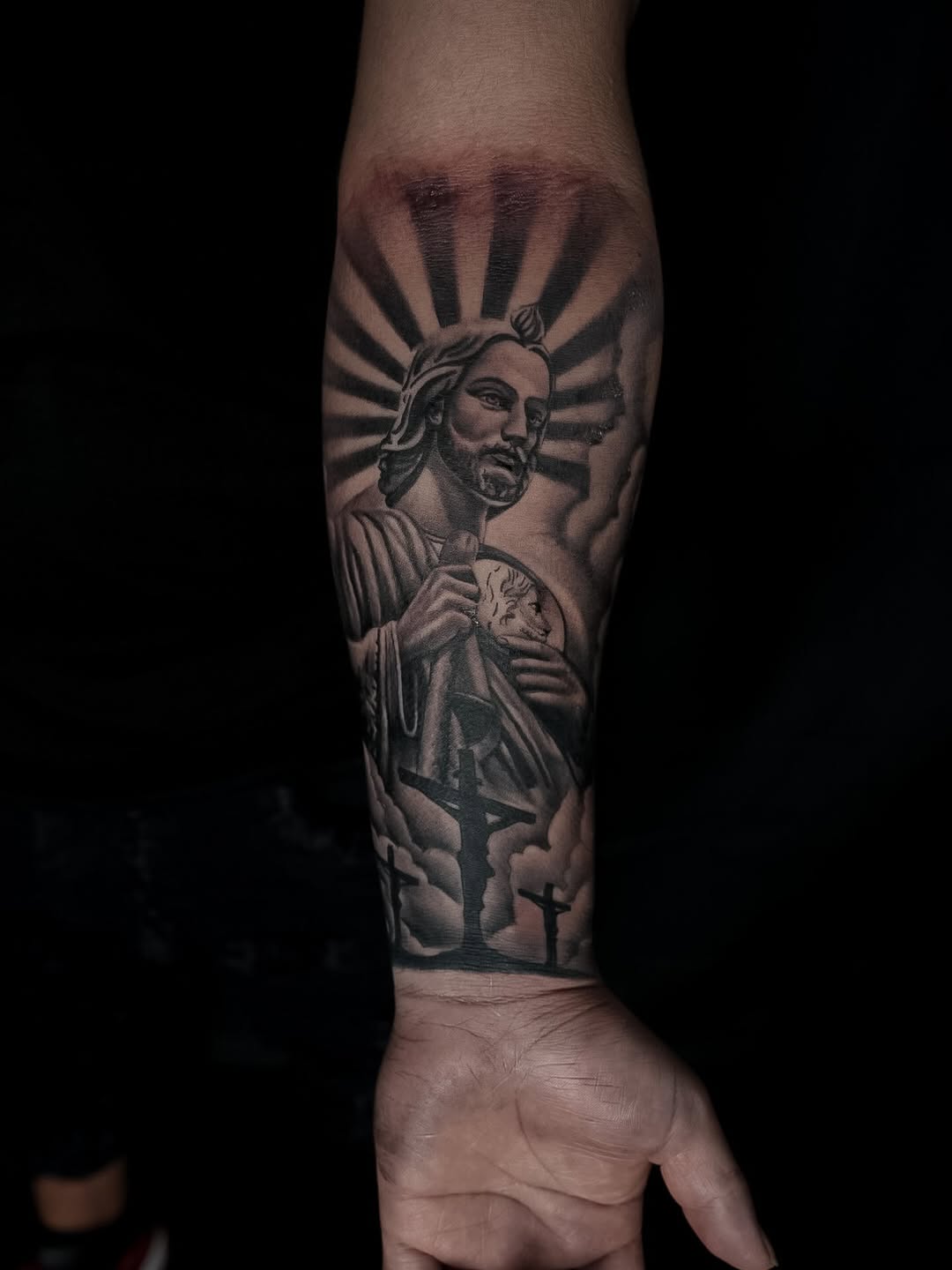 Tattoo by @guzman_tattoo_ — black_and_grey, realism