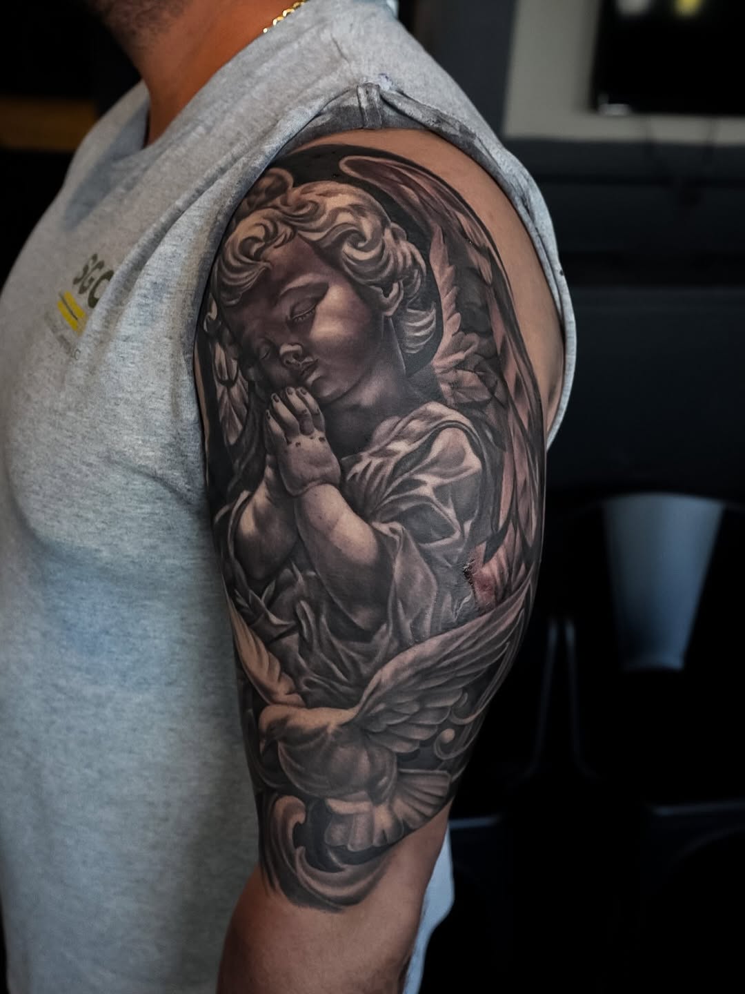 Tattoo by @guzman_tattoo_ — realism, black_and_grey