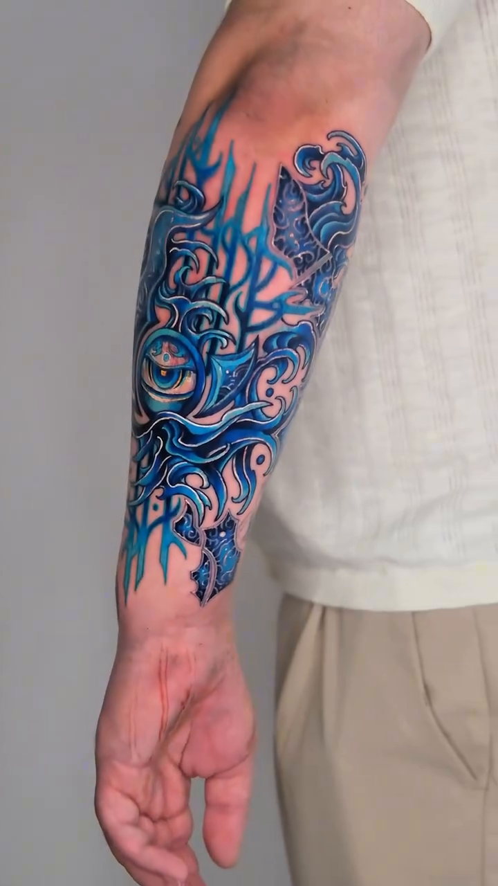 Tattoo by @melange.tattoo — geometric, blackwork