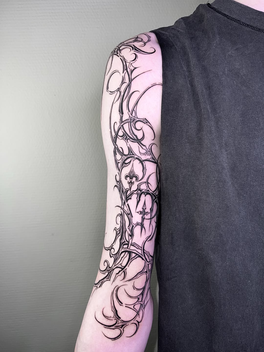 Tattoo by @kalambur.tattoo — blackwork, ornamental