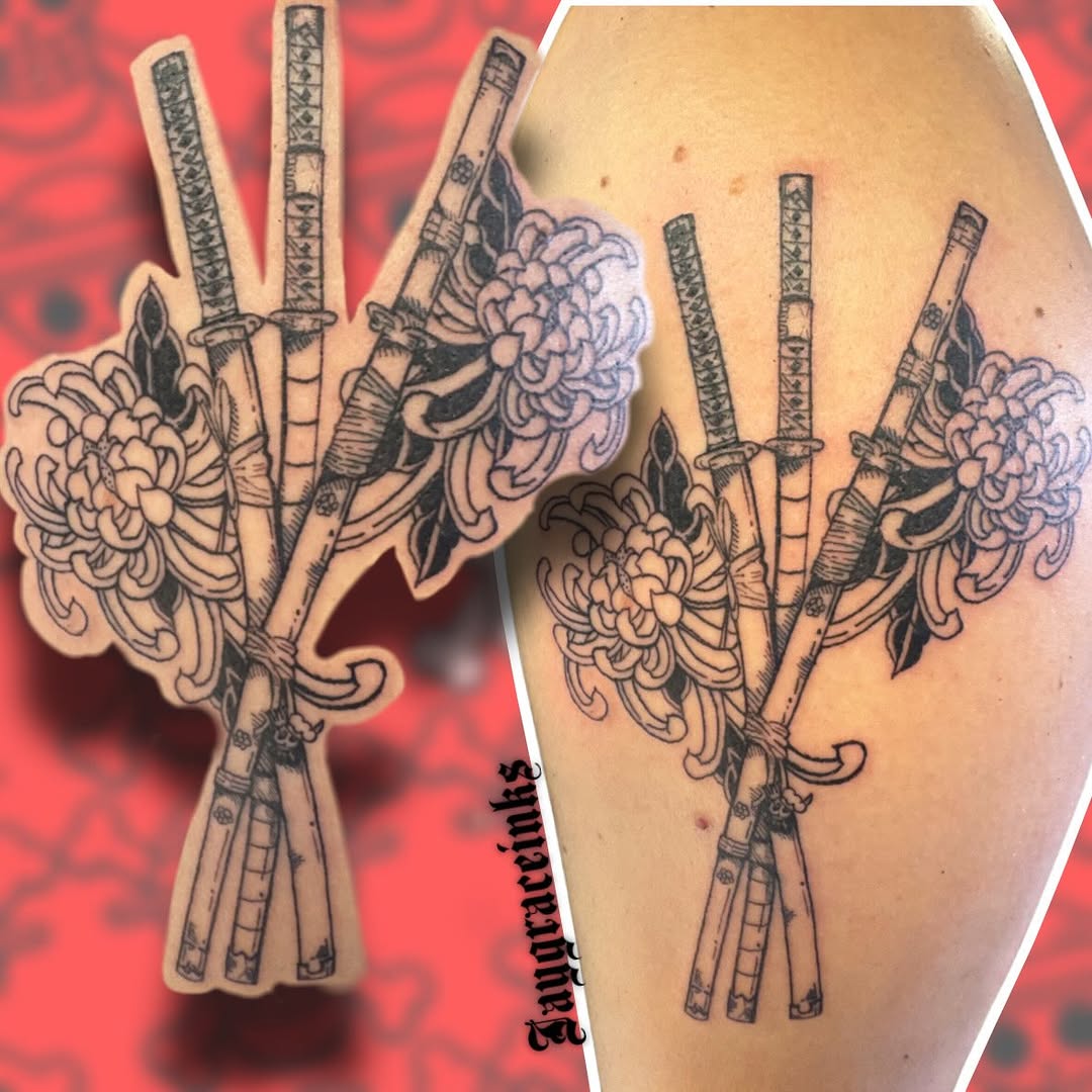 Tattoo by @jaygraceinks — japanese_irezumi, black_and_grey