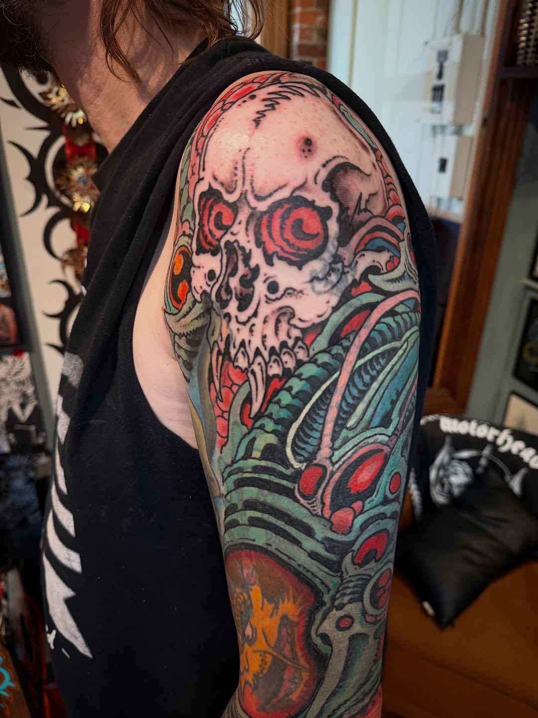Tattoo by @zacblevins — new_school, trash_polka