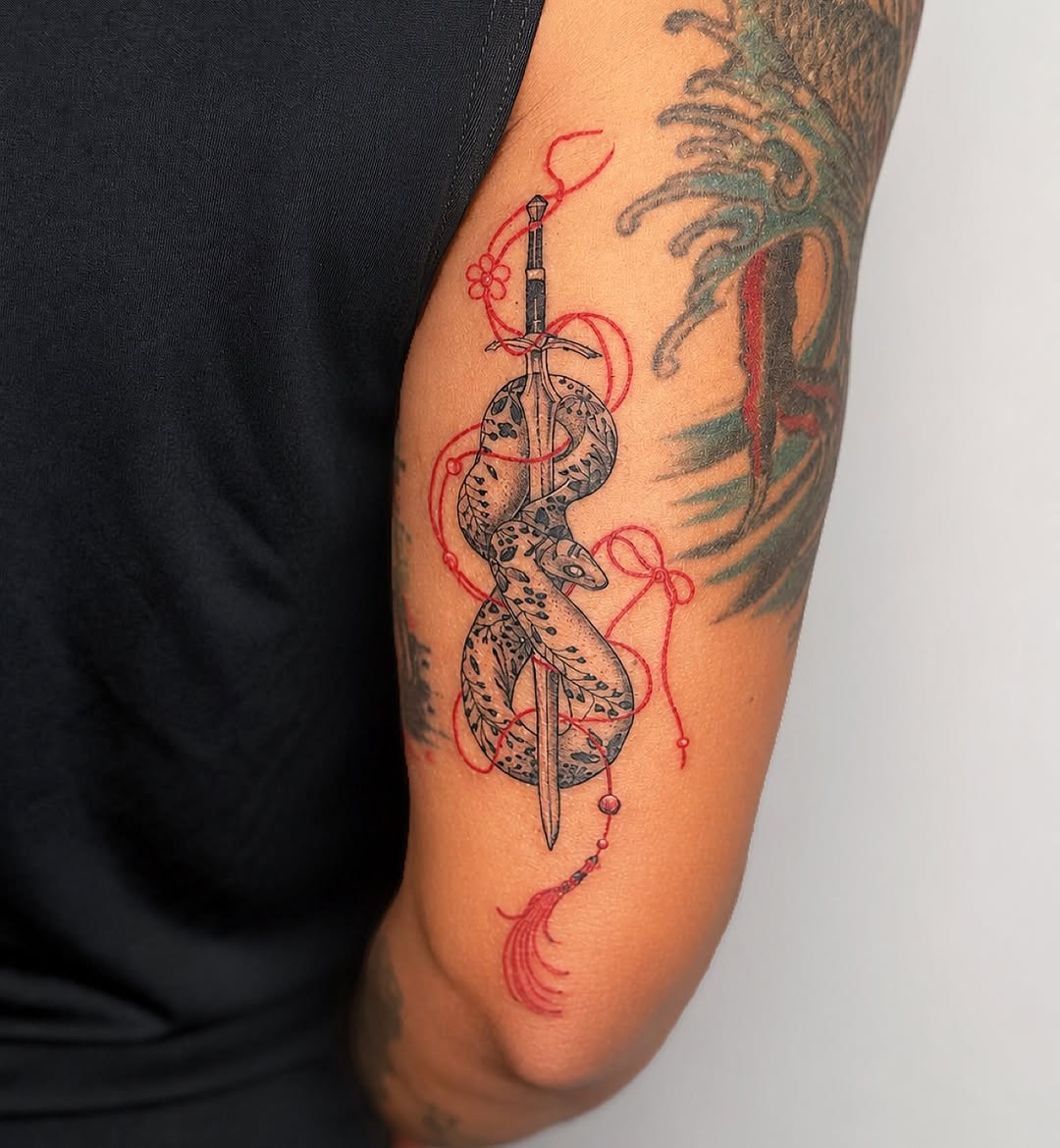 Tattoo by @mjtattoonyc — fine_line, black_and_grey