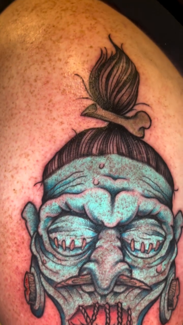 Tattoo by @artisanbodypiercingandtattoo — dark_realism, black_and_grey