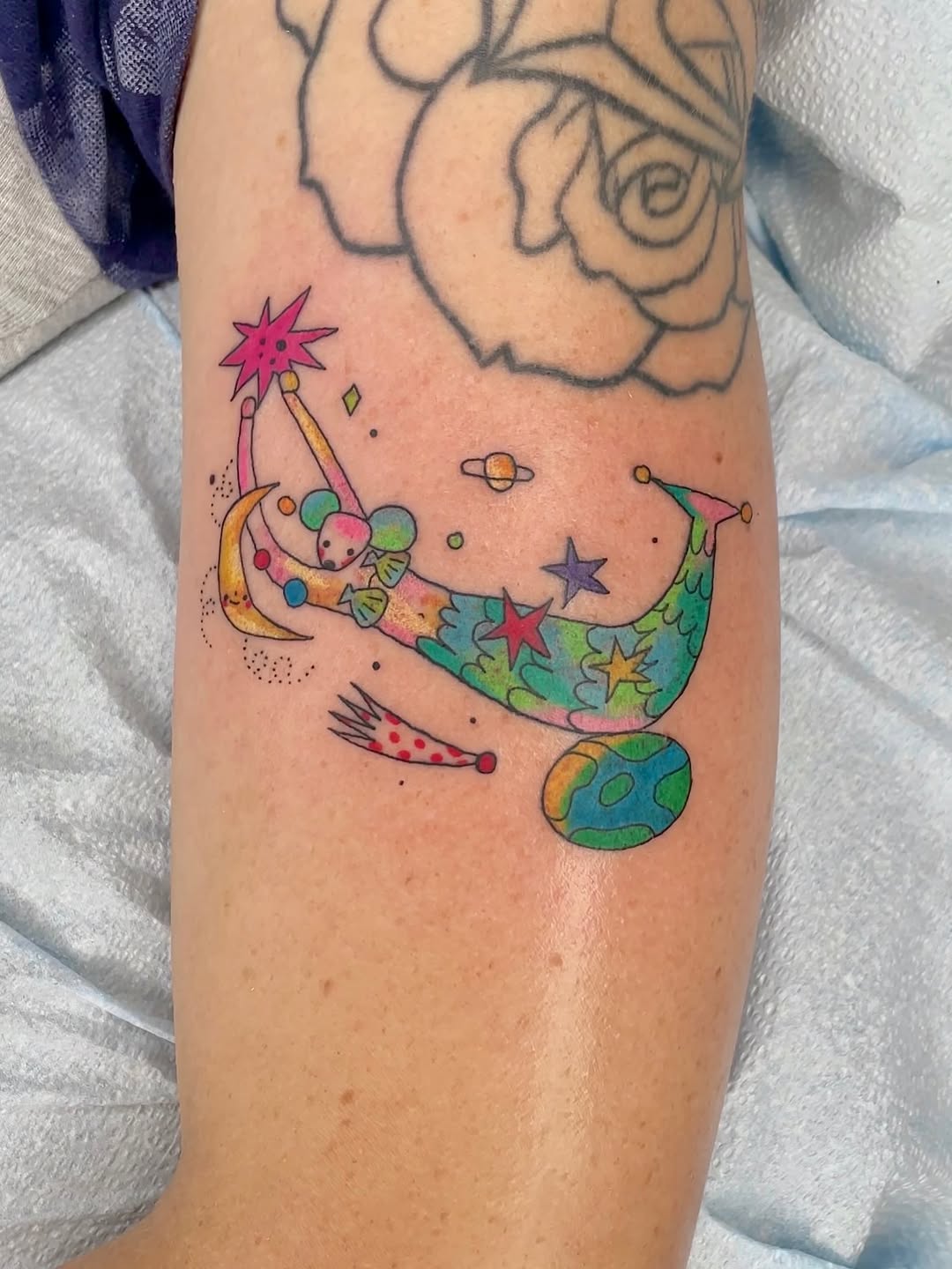 Tattoo by @youniseaweed — new_school, illustrative