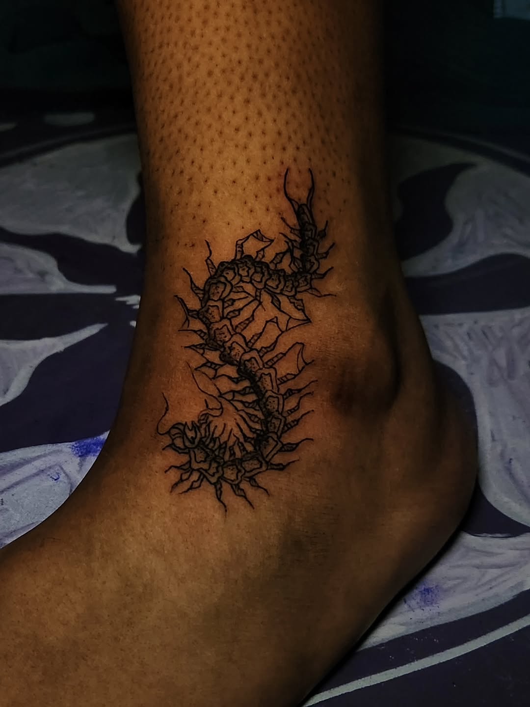 Tattoo by @pokenround — blackwork, dark_realism