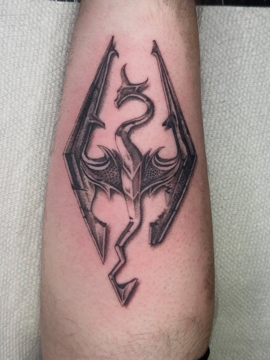Tattoo by @taylor_bracey — black_and_grey, dotwork