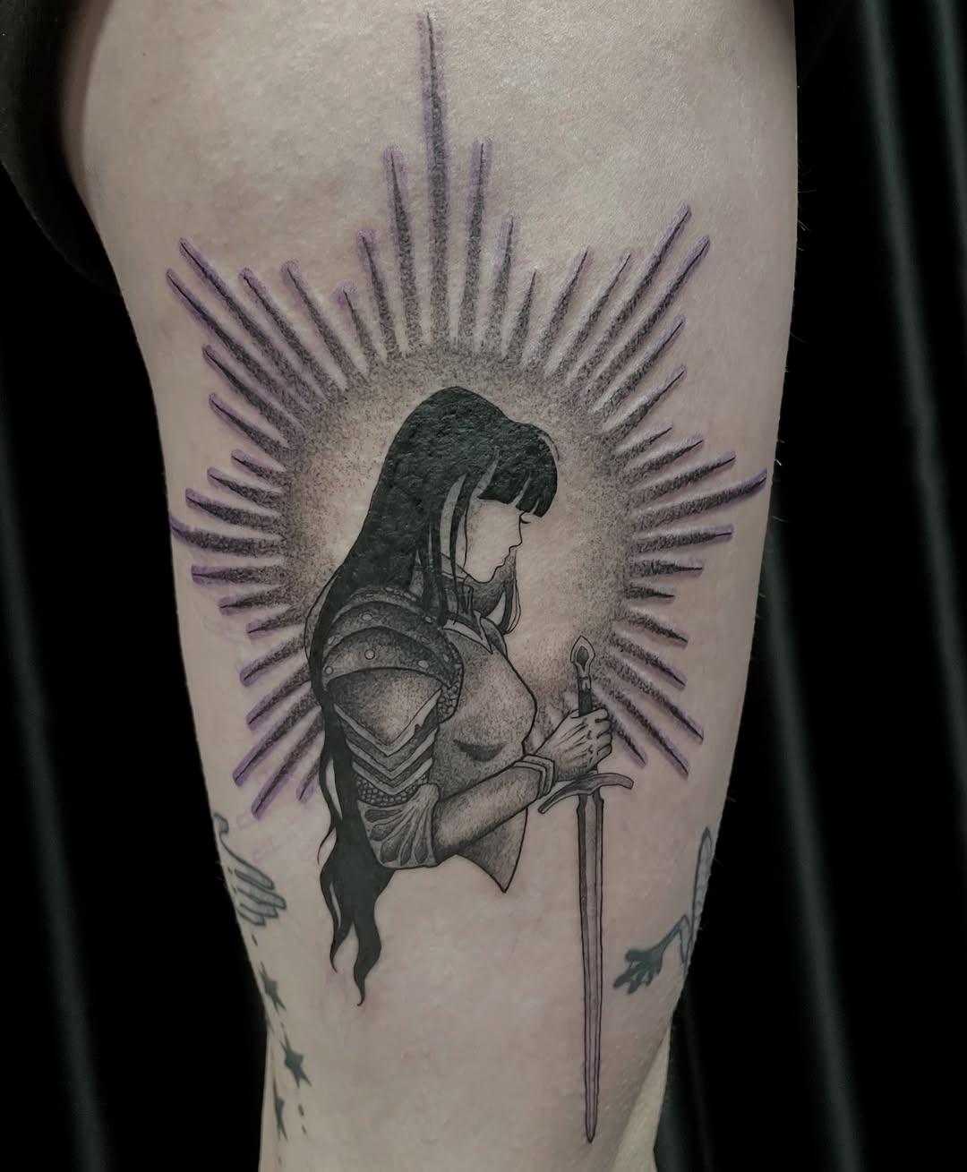 Tattoo by @nosferobtu.tattoo — black_and_grey, illustrative