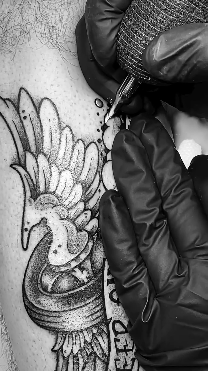 Tattoo by @chicom4l — japanese_irezumi, black_and_grey