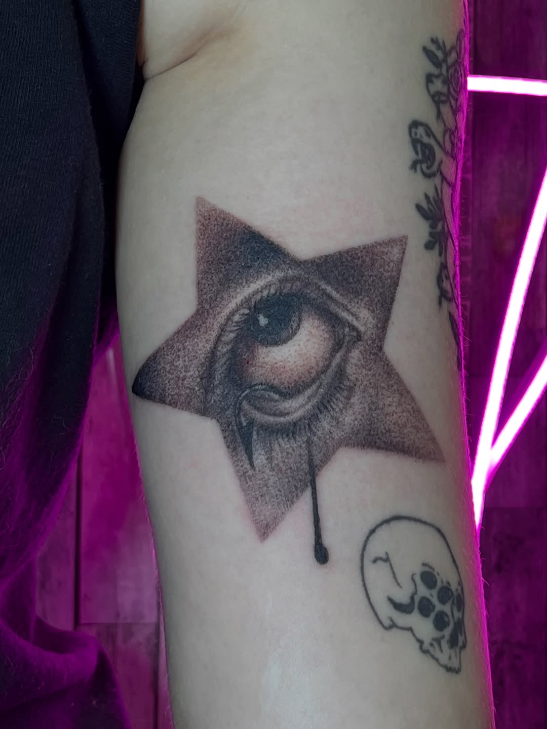 Tattoo by @dogranchtattoo — dotwork, dark_realism