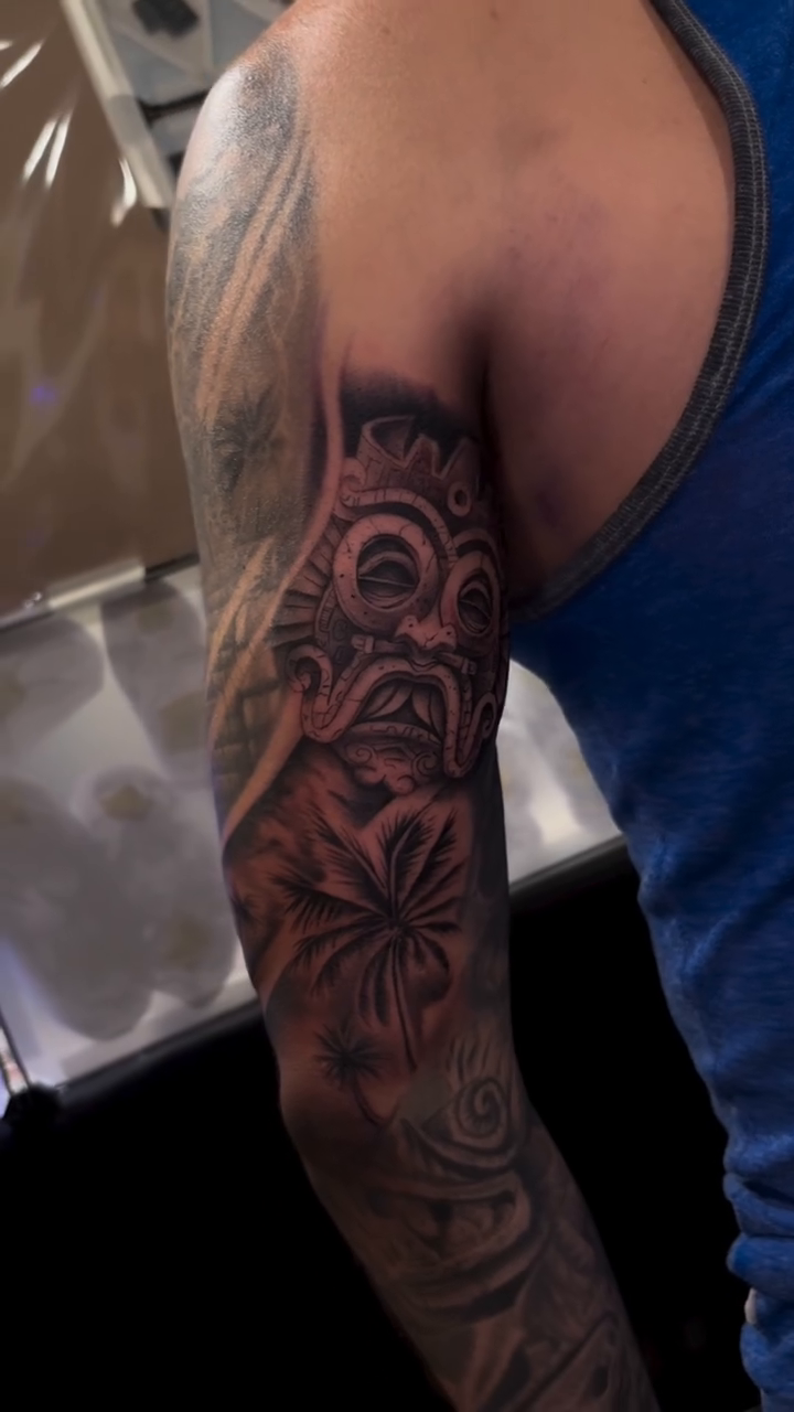 Tattoo by @artistzae_ โ black_and_grey, dark_realism
