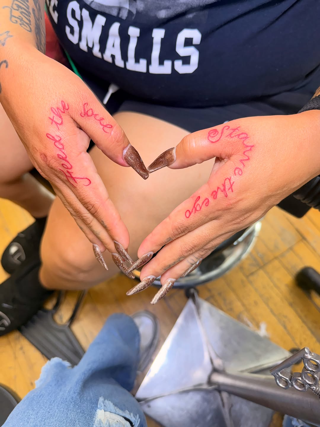 Tattoo by @inked_by_parisapple — lettering_script, fine_line