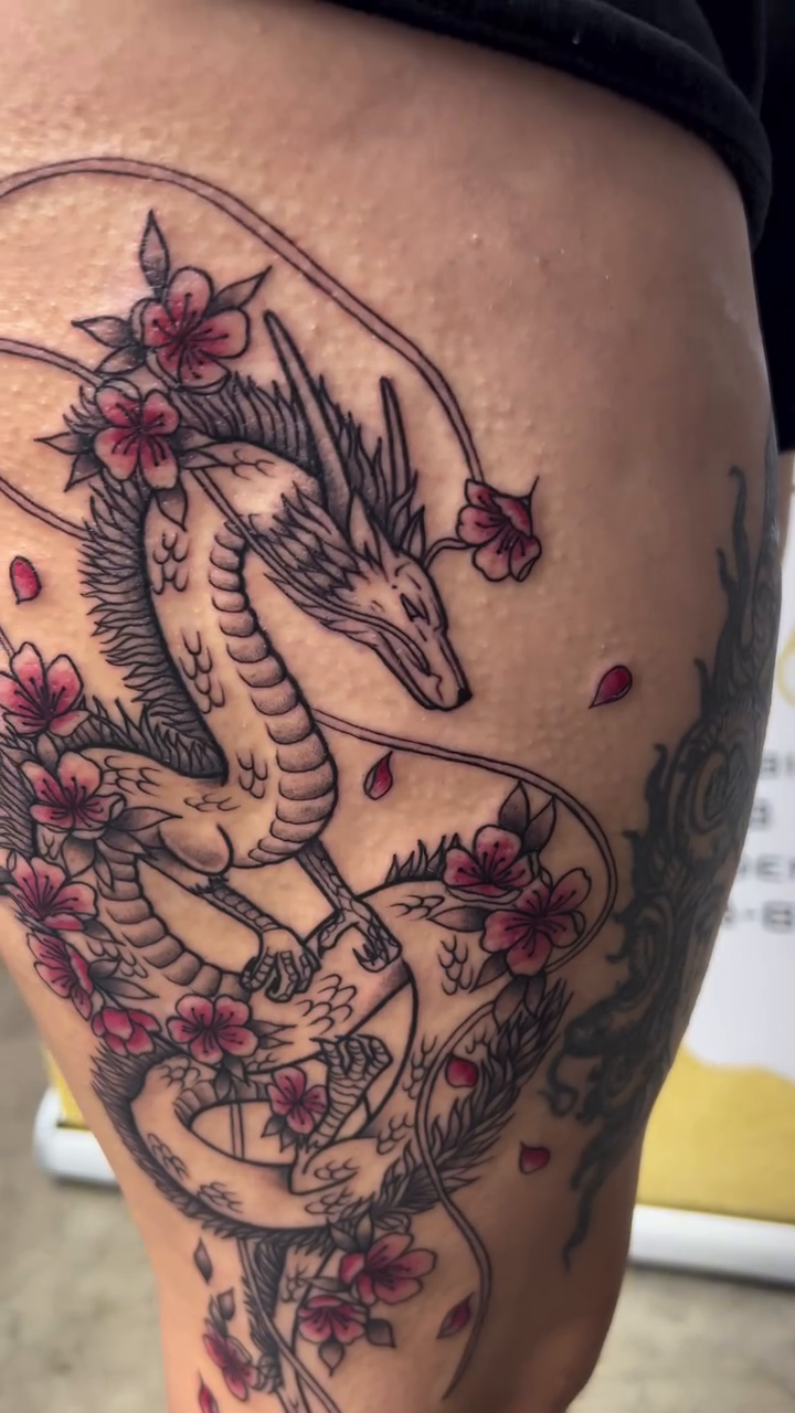 Tattoo by @mazeink_ — japanese_irezumi, black_and_grey