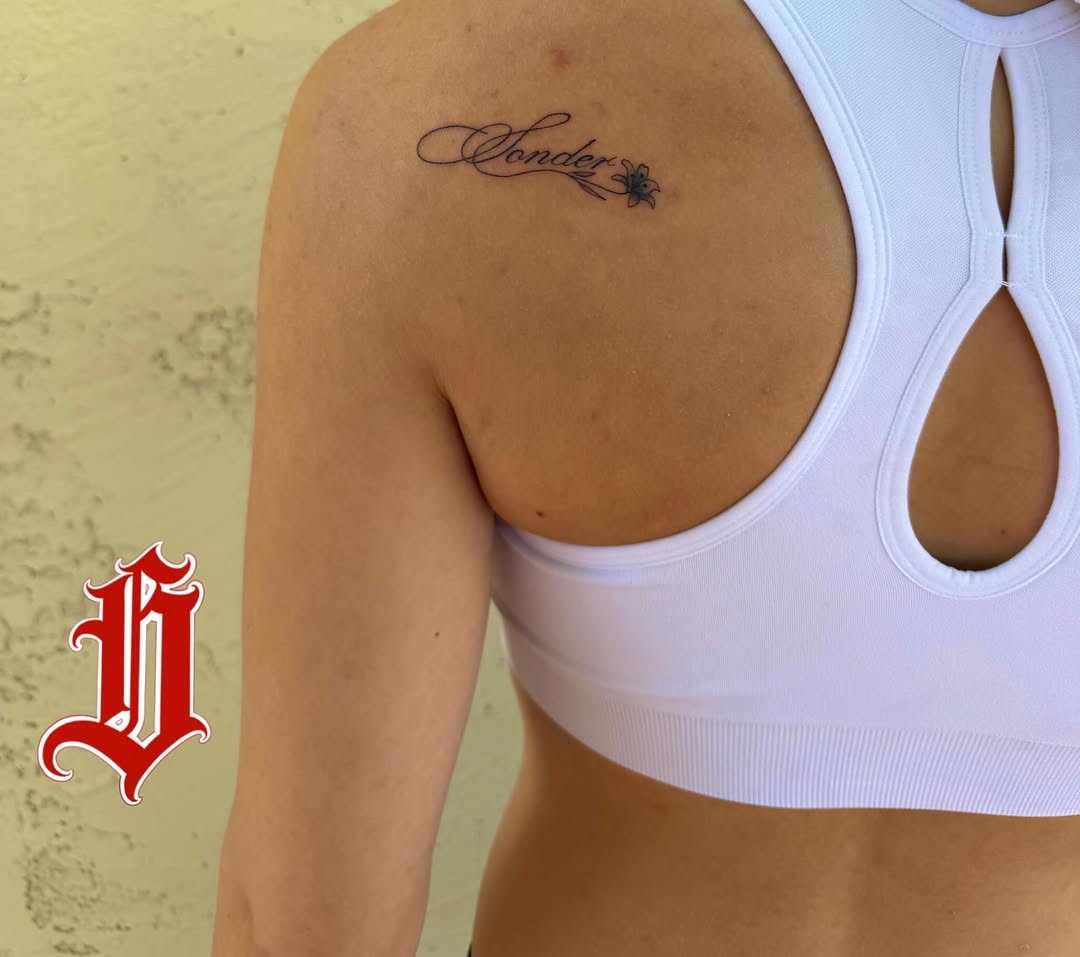 Tattoo by @guera.ink — lettering_script, fine_line