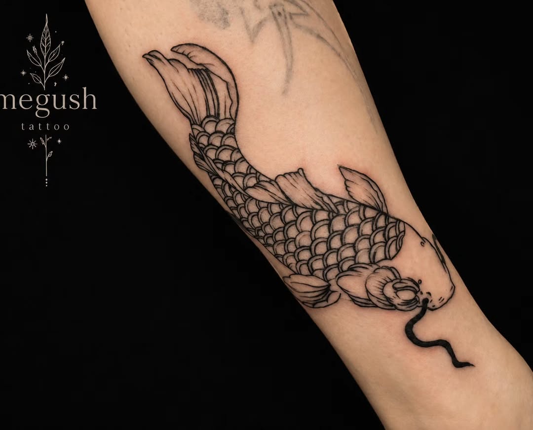 Tattoo by @megushtattoo — japanese_irezumi, blackwork