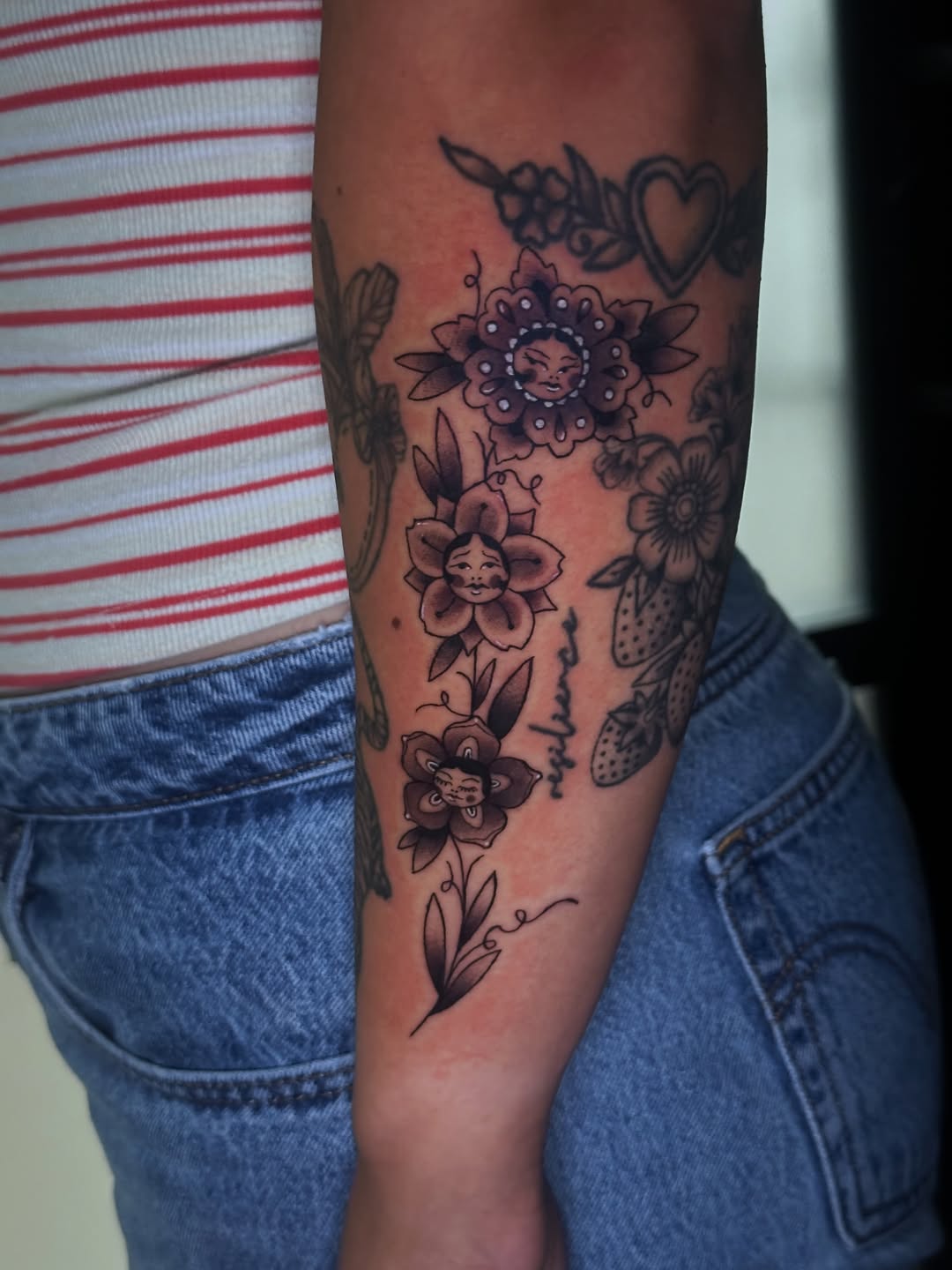 Tattoo by @_inked_ann_ — black_and_grey, chicano