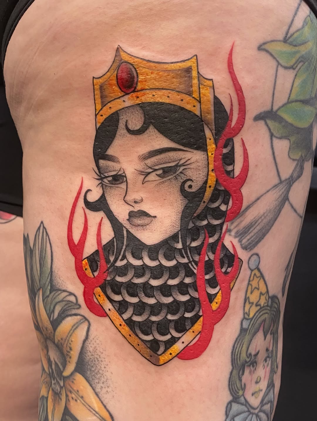 Tattoo by @tattoofiendclub — neo_traditional, black_and_grey