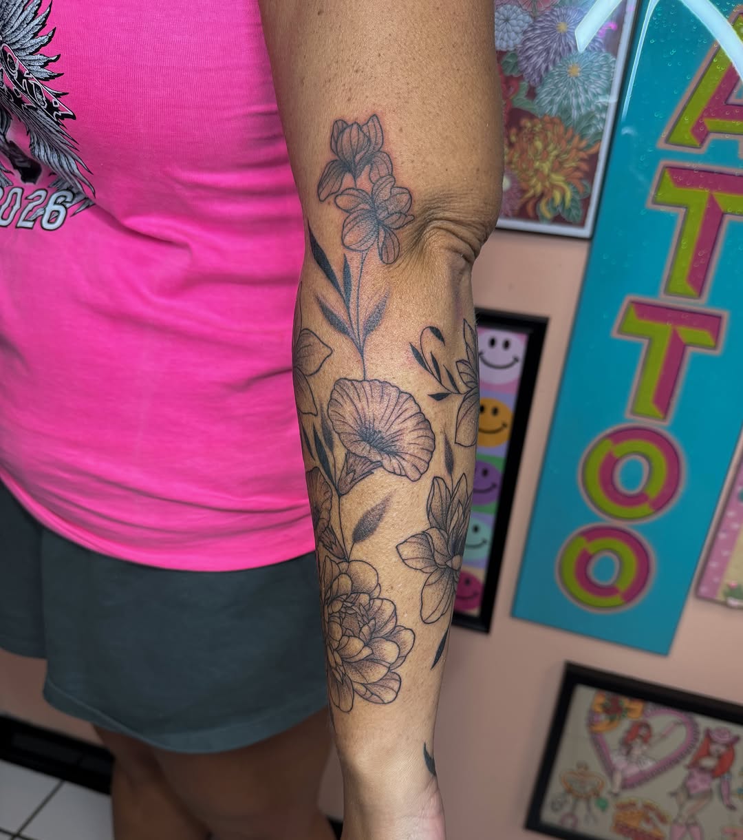 Tattoo by @crystal_rose_art_ β fine_line, black_and_grey