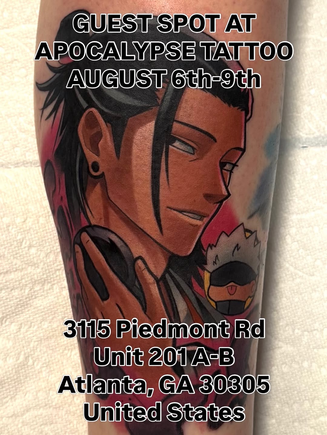 Tattoo by @_jaketattoos — anime, realism