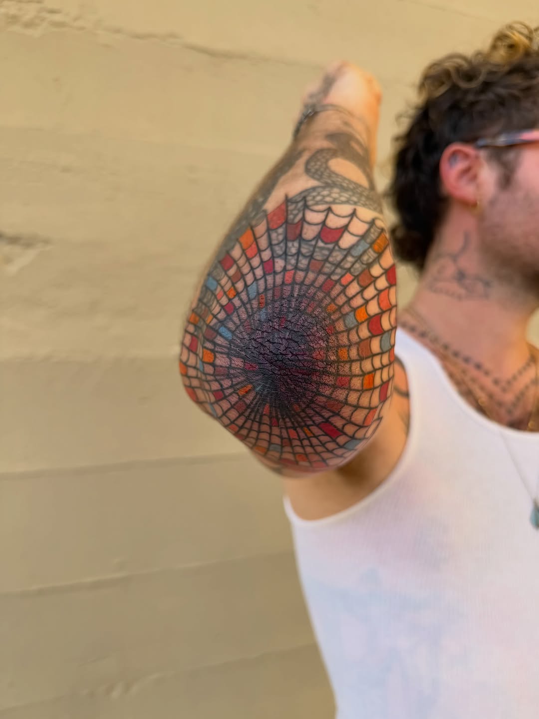Tattoo by @maneefriday — geometric, dotwork