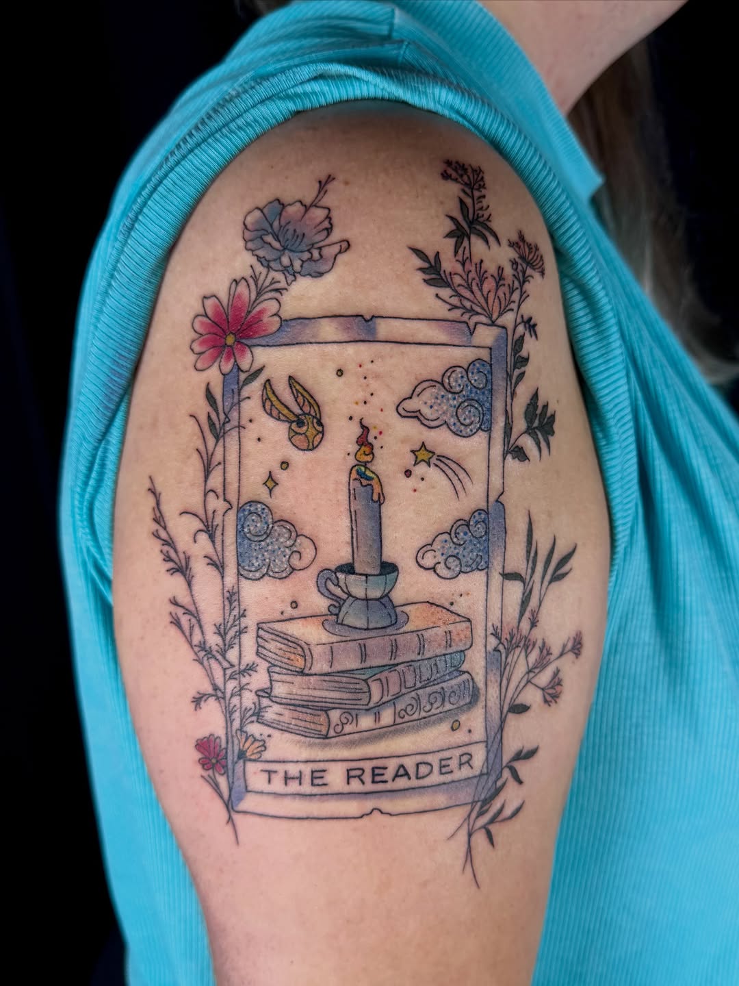Tattoo by @kaliirisart — illustrative, lettering_script