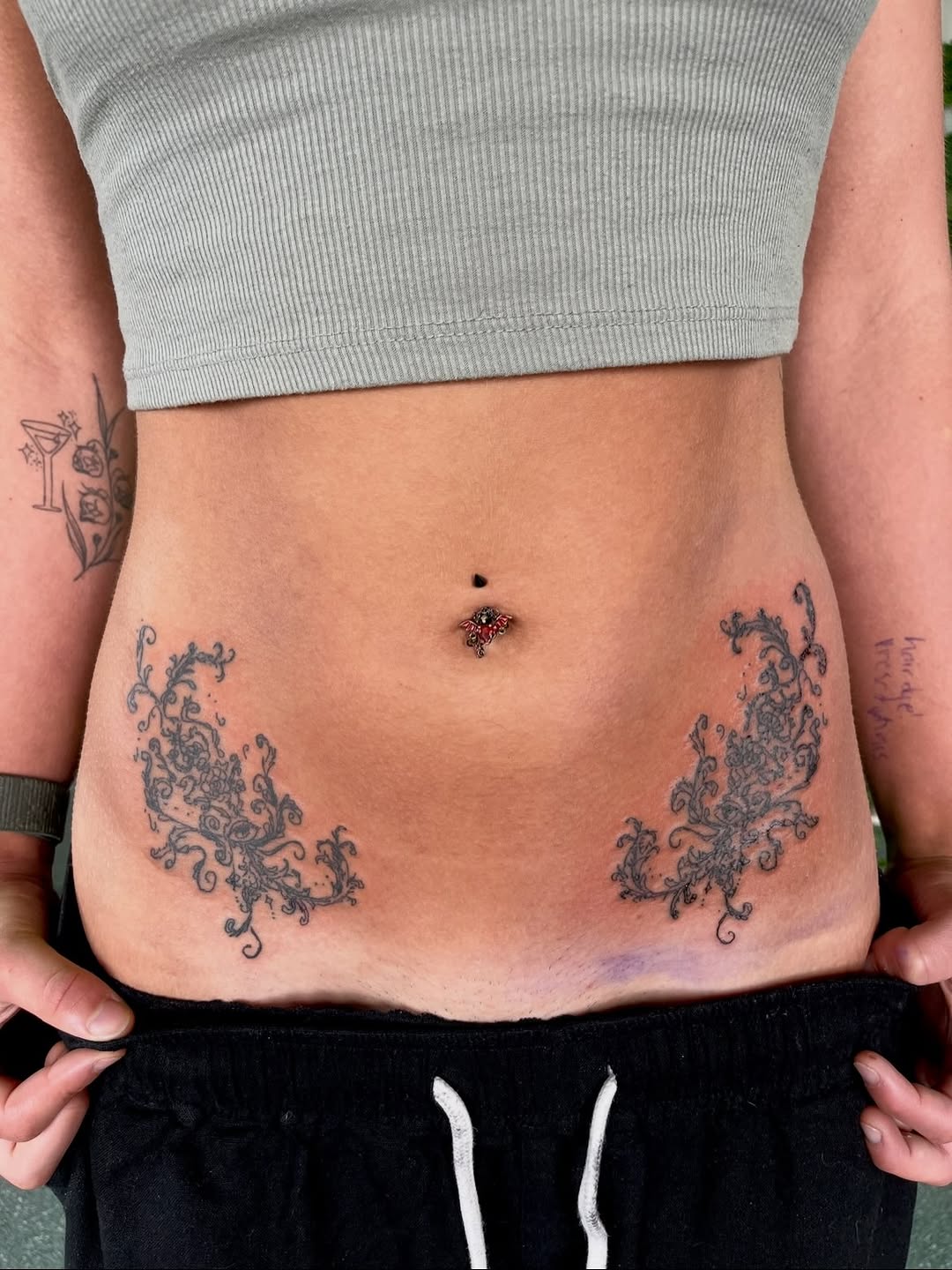 Tattoo by @inkedcherub — ornamental, black_and_grey