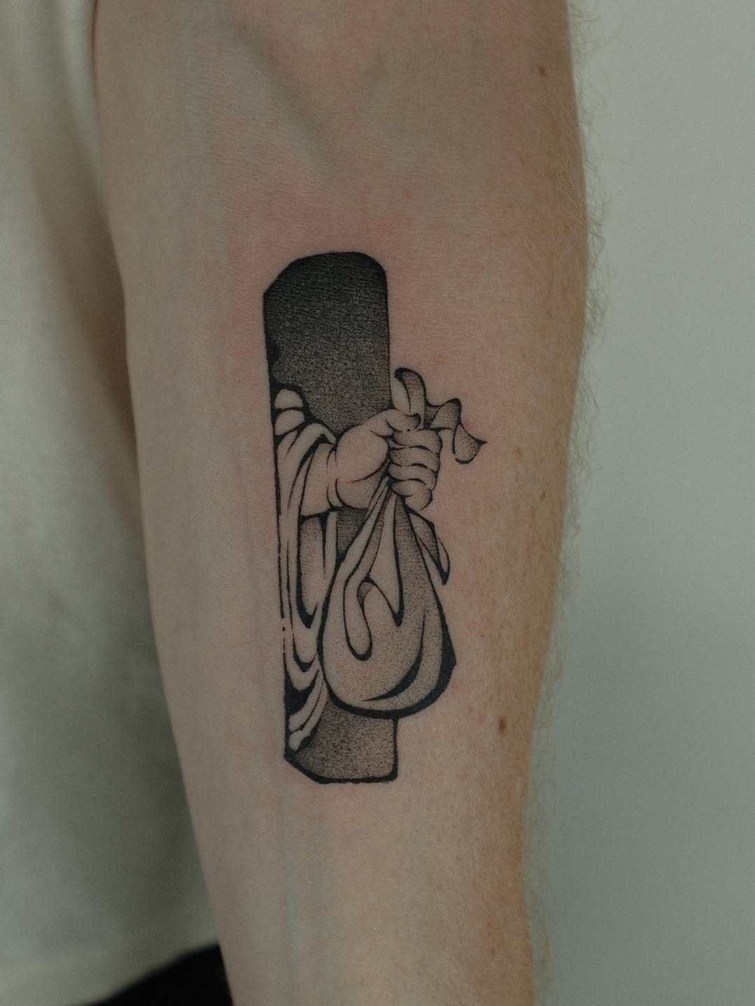 Tattoo by @xiaolun_tatt — black_and_grey, dotwork