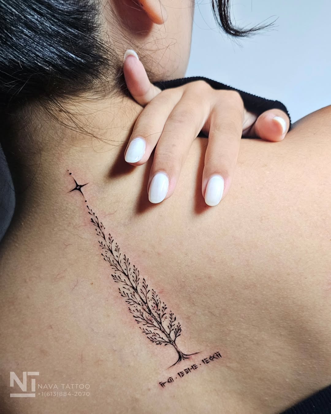 Tattoo by @navatattooo — fine_line, lettering_script