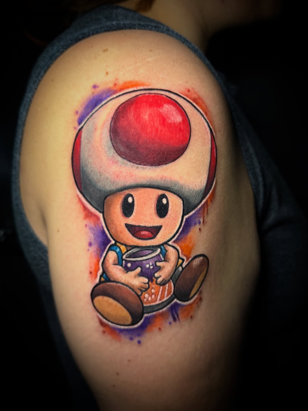 Tattoo by @tylerjewetttattoos — new_school, anime